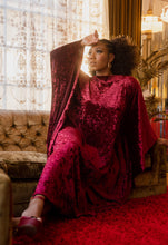 Load image into Gallery viewer, RED VELVET CAFTAN
